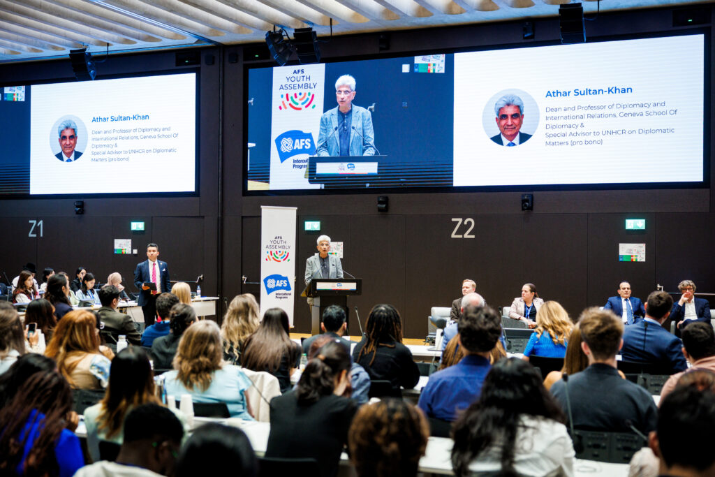 Dr. Athar Sultan-Khan Delivers Keynote at the 31st AFS Youth Assembly in Geneva